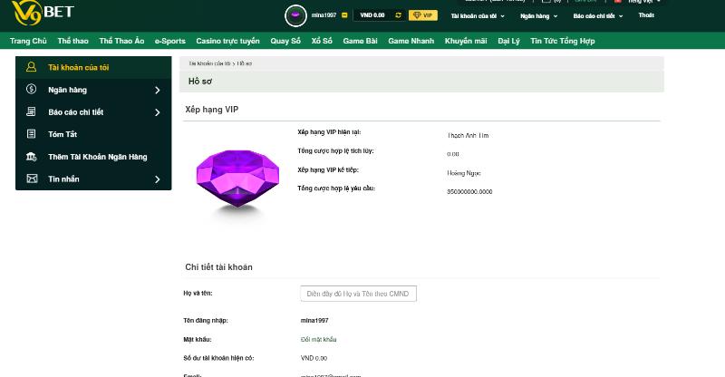 nap tien v9bet xac minh 1 Xác minh thông tin trước khi nạp tiền V9bet