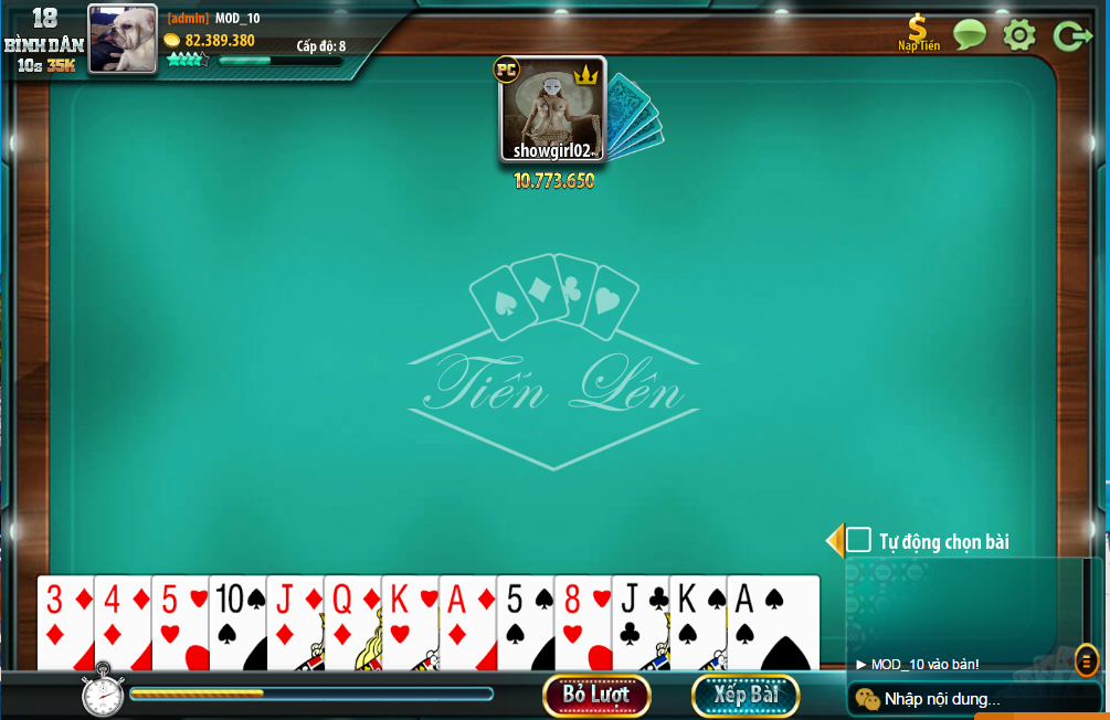 tien len 1 Tiến lên là game bài mãi đỉnh tại sới bạc Việt Nam